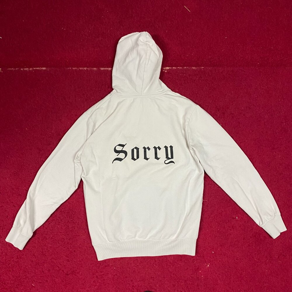 White Hoodie with Text - H&M